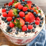 keto red velvet trifle top view