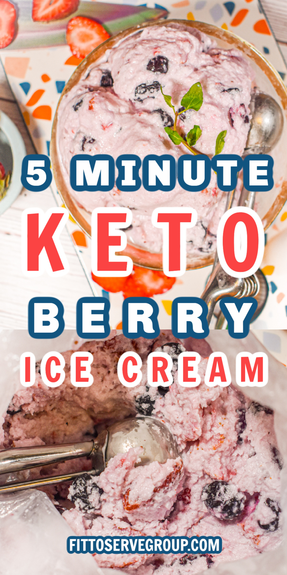 5 minute keto berry ice cream pin