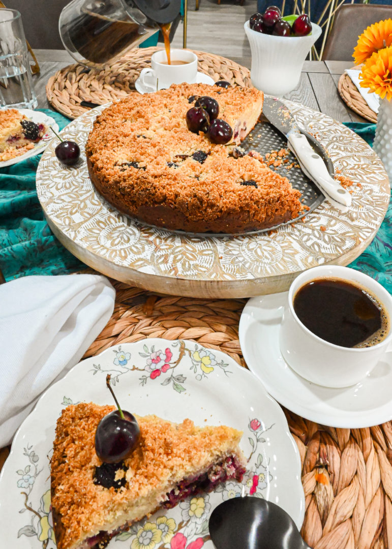 Keto Cherry Coffee Cake With Fresh Cherries · Fittoserve Group