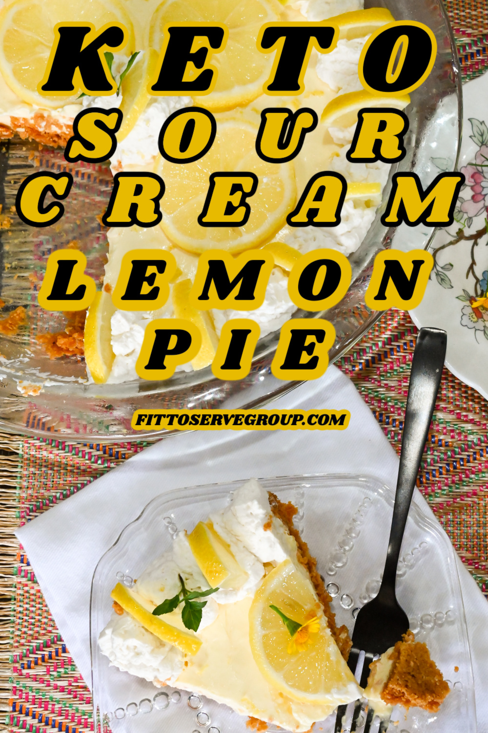 keto sour cream lemon pie 