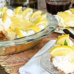 keto sour cream lemon pie sliced and served