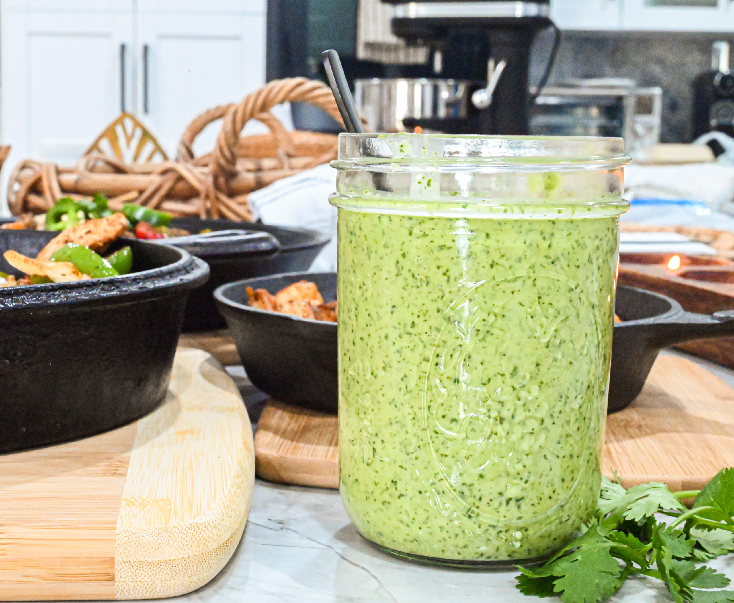 Keto Spicy Cilantro Garlic Sauce