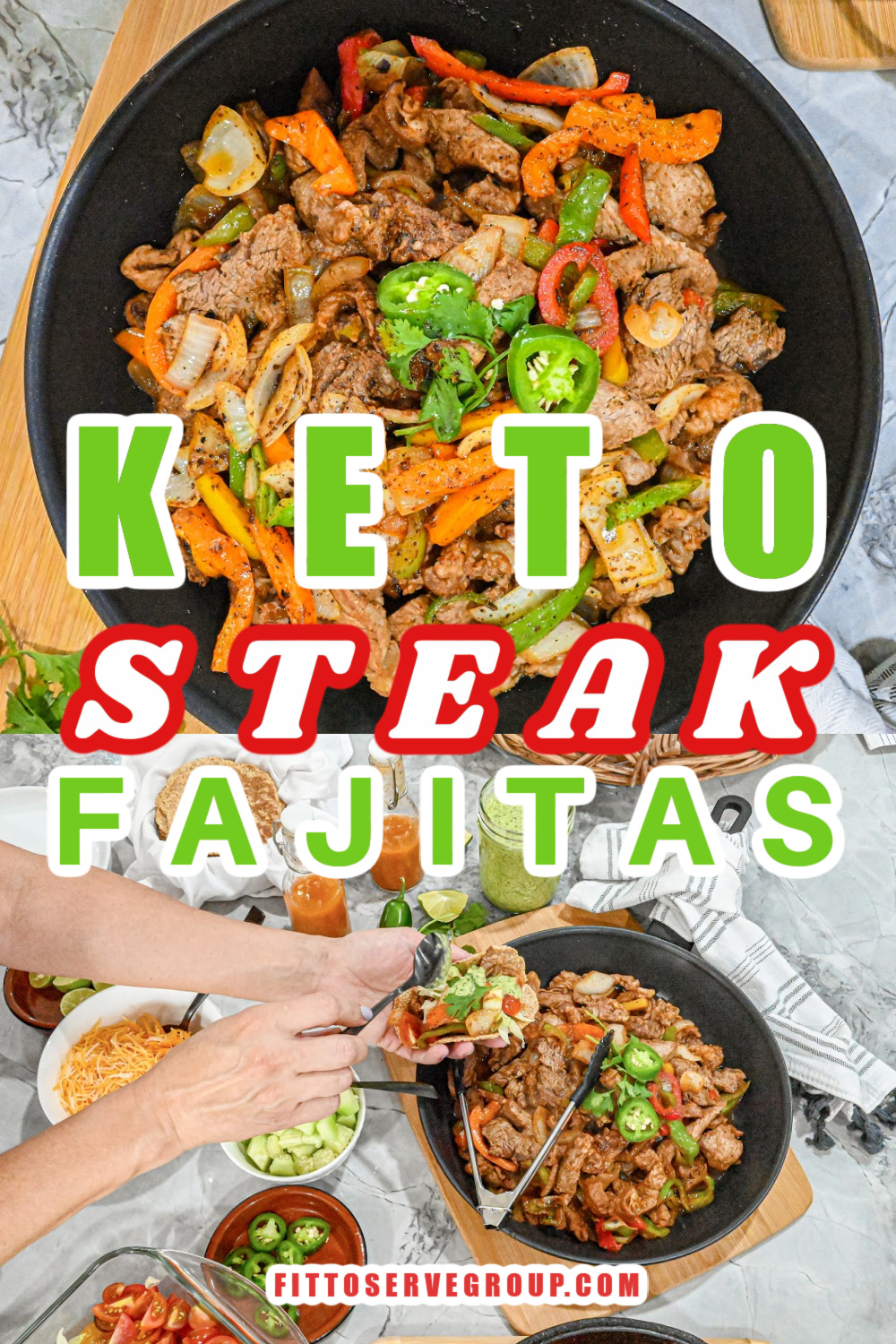 Keto Steak Fajitas Pin