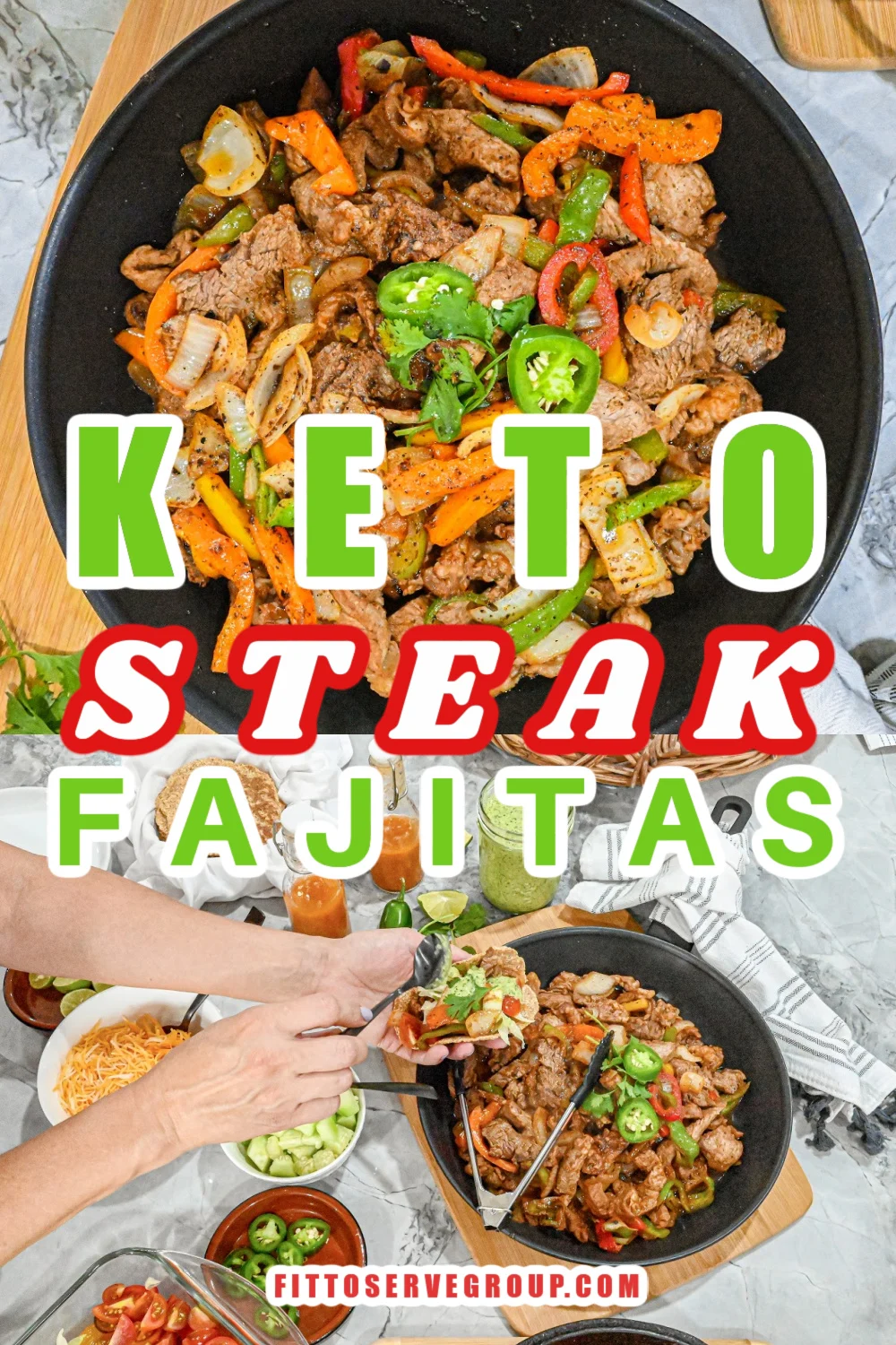 Low Carb Steak Fajita Skillet - Domestically Creative