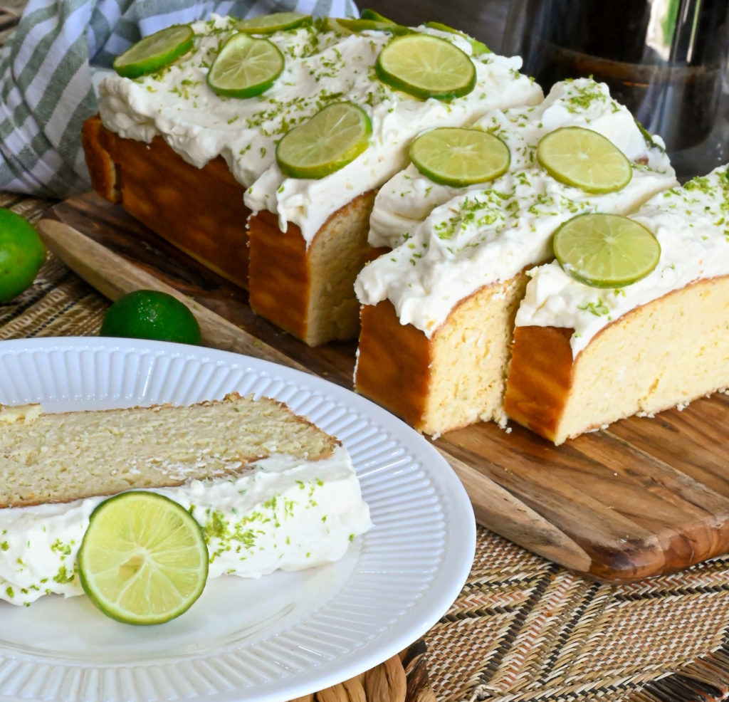 keto key lime pound cake featured image