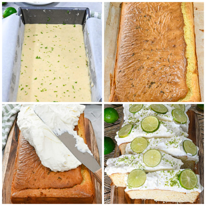 keto key lime pound cake process pictures