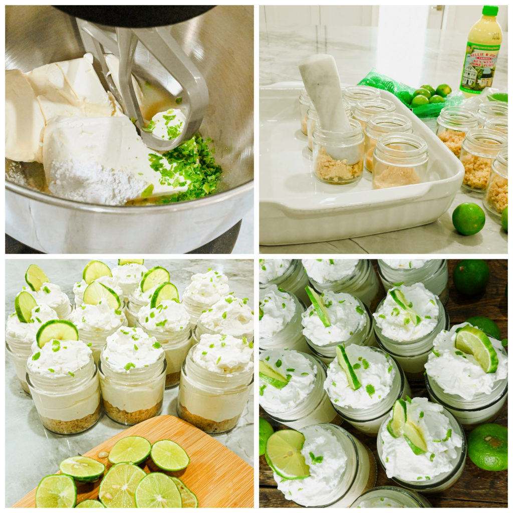 keto no bake key lime cheesecake process pictures