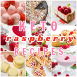keto raspberry recipes collage featured image