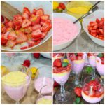 keto strawberry lemon fool process pictures