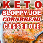 Gluten-free keto sloppy joe cornbread casserole