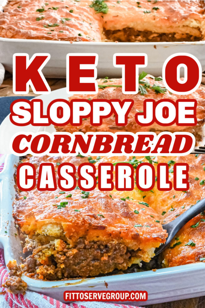 Gluten-free keto sloppy joe cornbread casserole