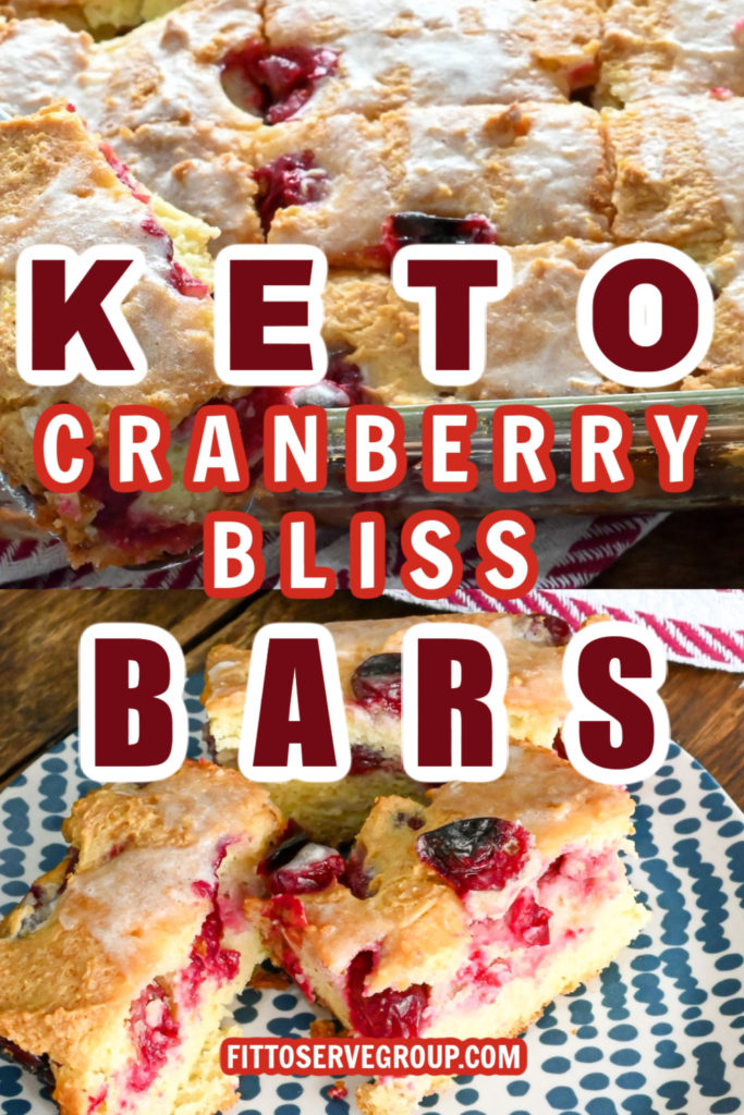 Keto cranberry bliss bars, sugar-free and gluten-free