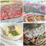 keto herb butter roast process pictures collage