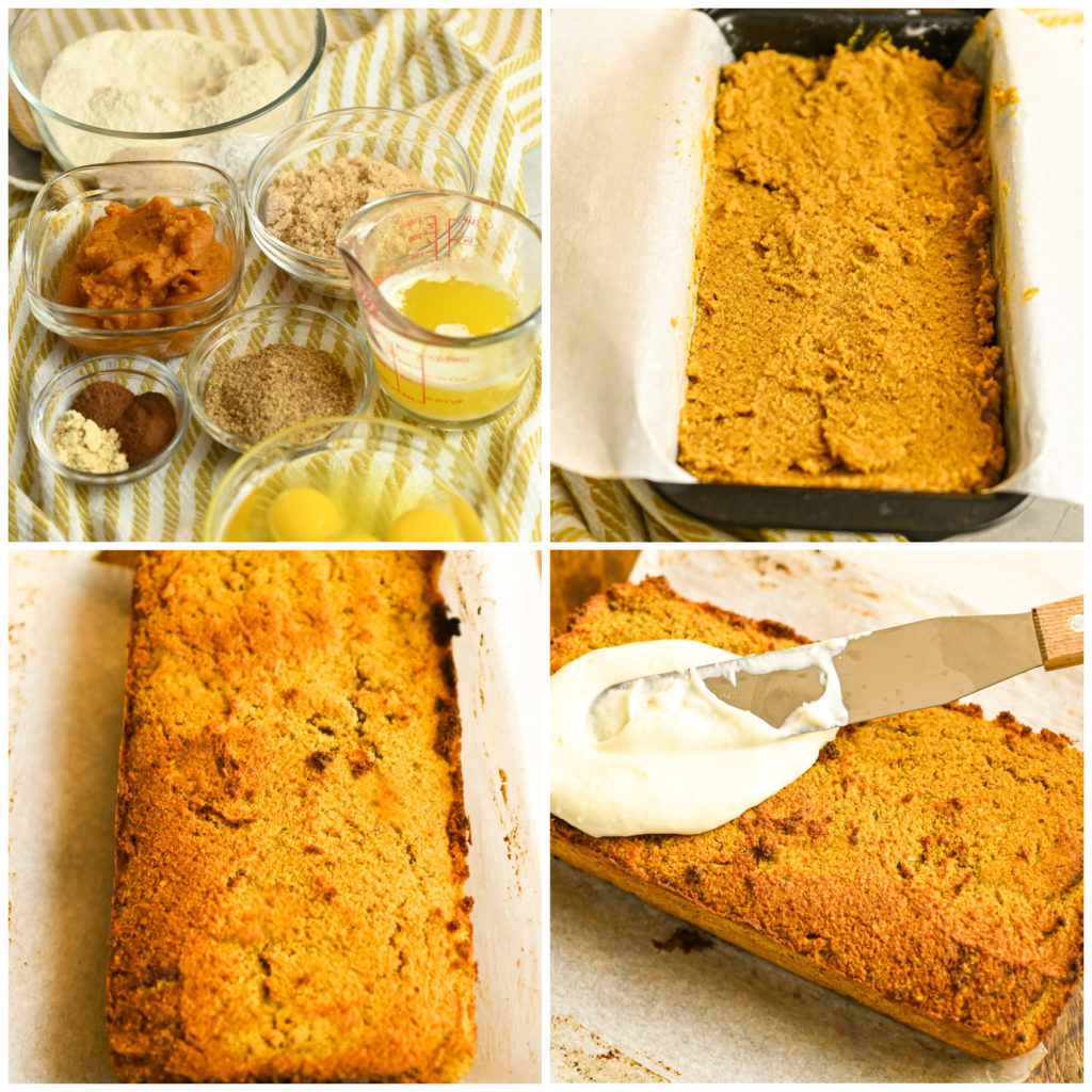 keto coconut flour pumpkin bread process pictures