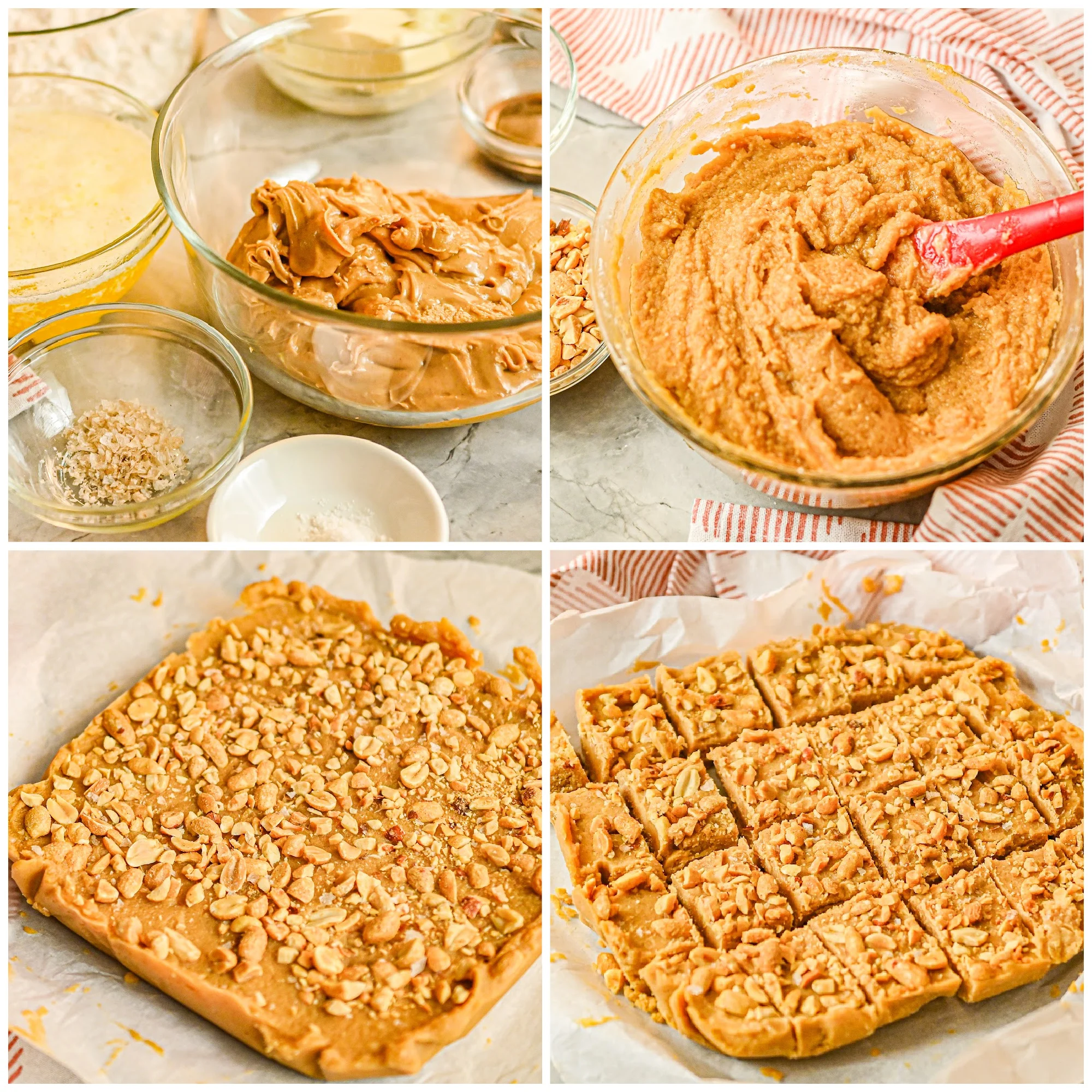keto peanut butter fudge process pictures