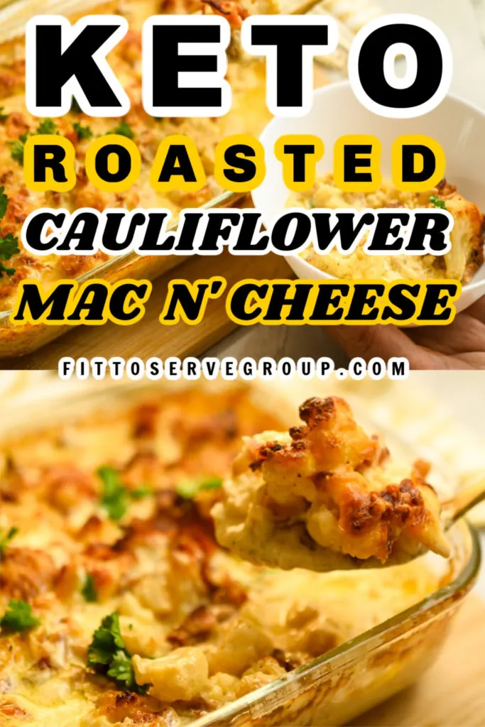 Gluten-free keto roasted cauliflower mac n' cheese
