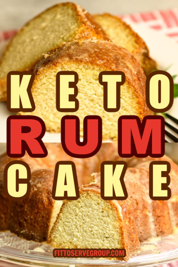 Keto rum cake, gluten-free