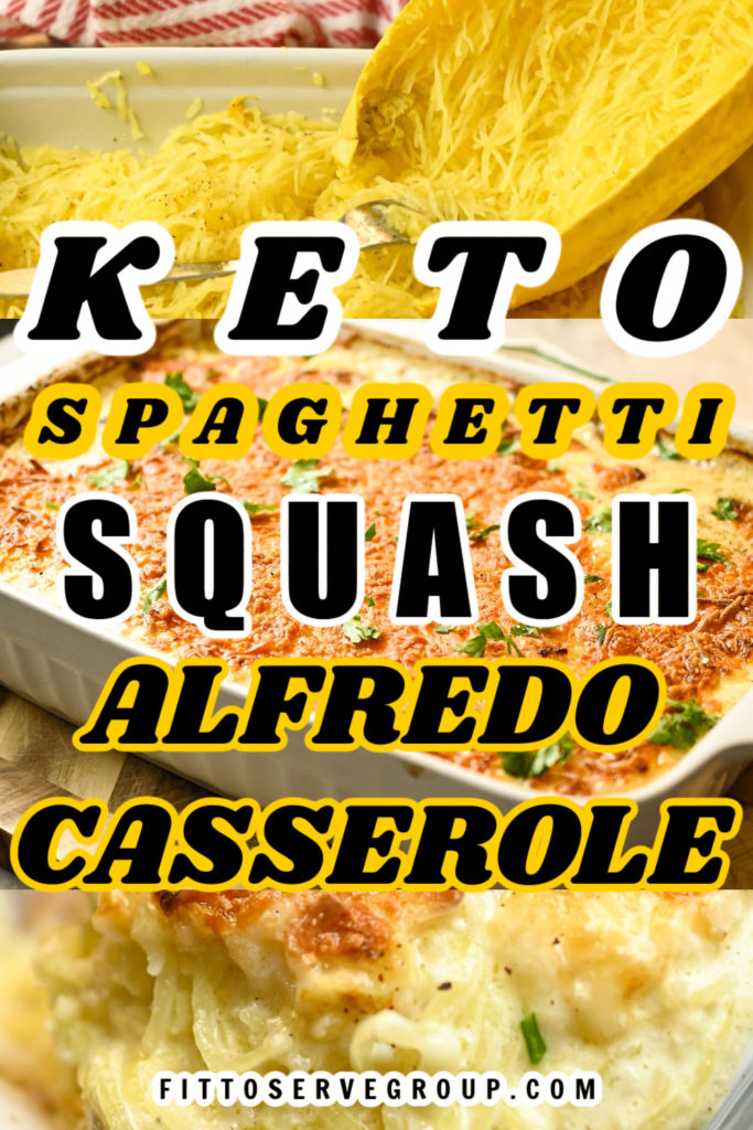 Keto spaghetti squash Alfredo casserole