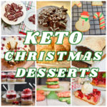 keto christmas desserts collage with text