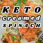 keto creamed spinach pin