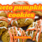 keto pumpkin cookies up close on a white plate