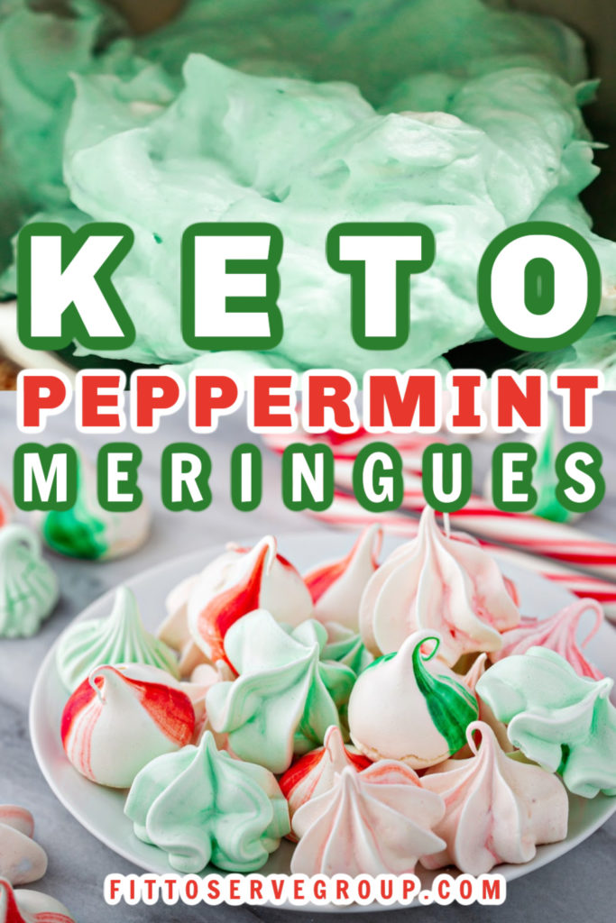 Easy Keto peppermint meringues