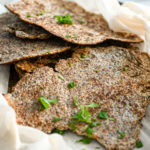 Easy keto flatbread rolled out thinly