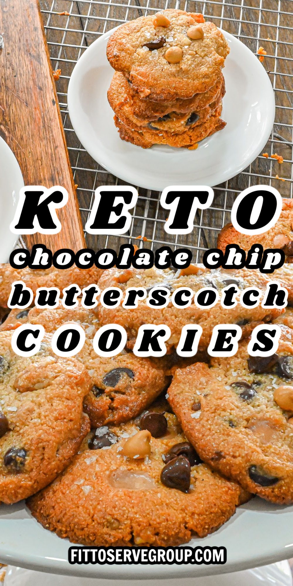 Keto Chocolate Chip Butterscotch Cookies Pin