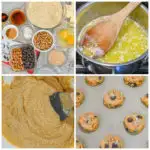 Keto Chocolate Chip Butterscotch Cookies Process Collage