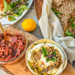 Keto Middle Eastern Meal with a side of keto flatbreads