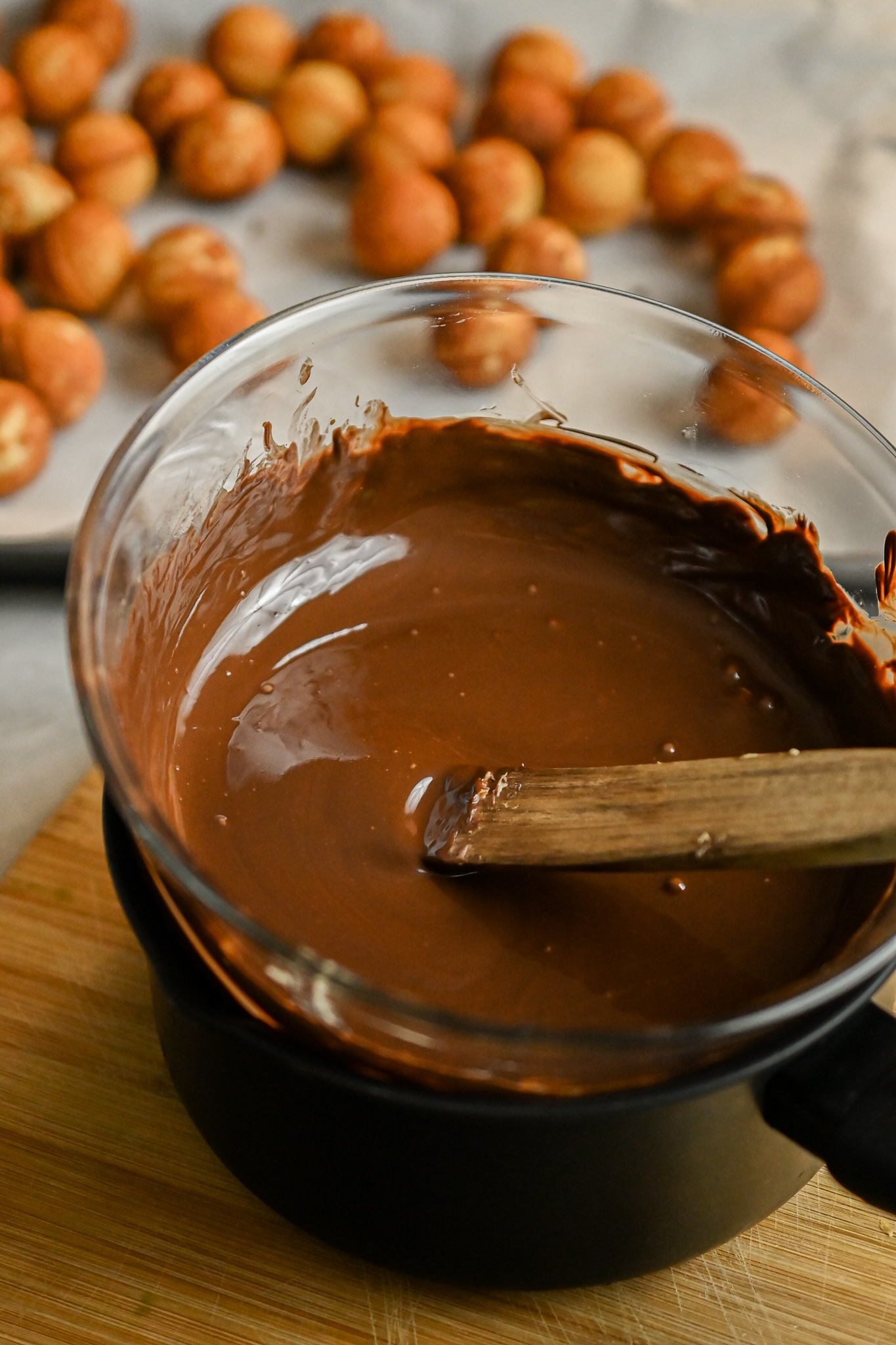 double boiler for keto cake pops chocolate coating