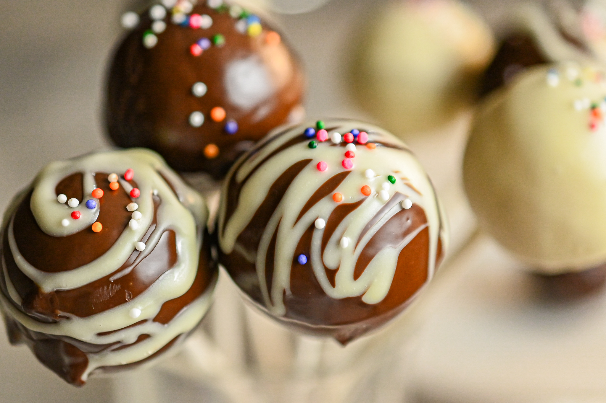 keto cake pops close up