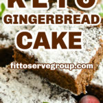 keto gingerbread snack cake pin