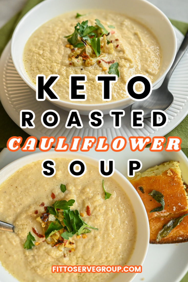 Keto Roasted Cauliflower Soup Pin