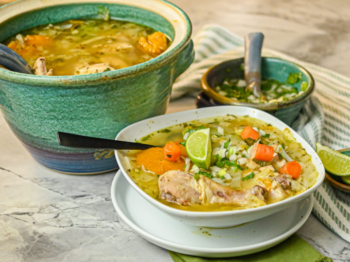 Keto chicken soup caldo Guatemala style