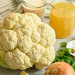 ingredients for keto roasted cauliflower soup