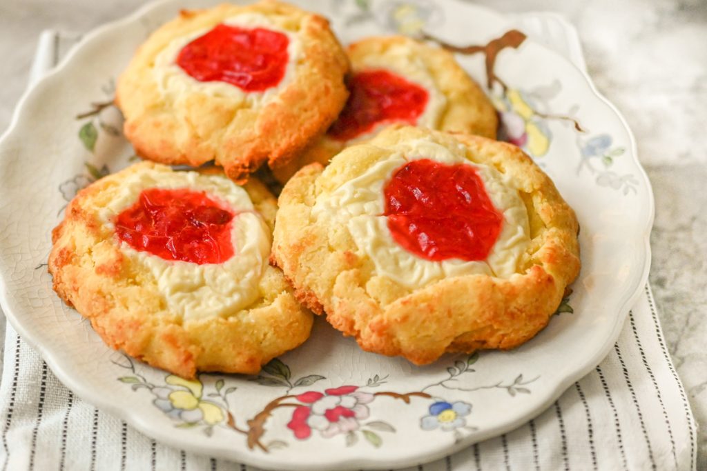 keto cheese danish on floral plate