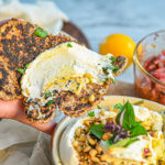 keto labneh yogurt cheese spread on keto tortilla