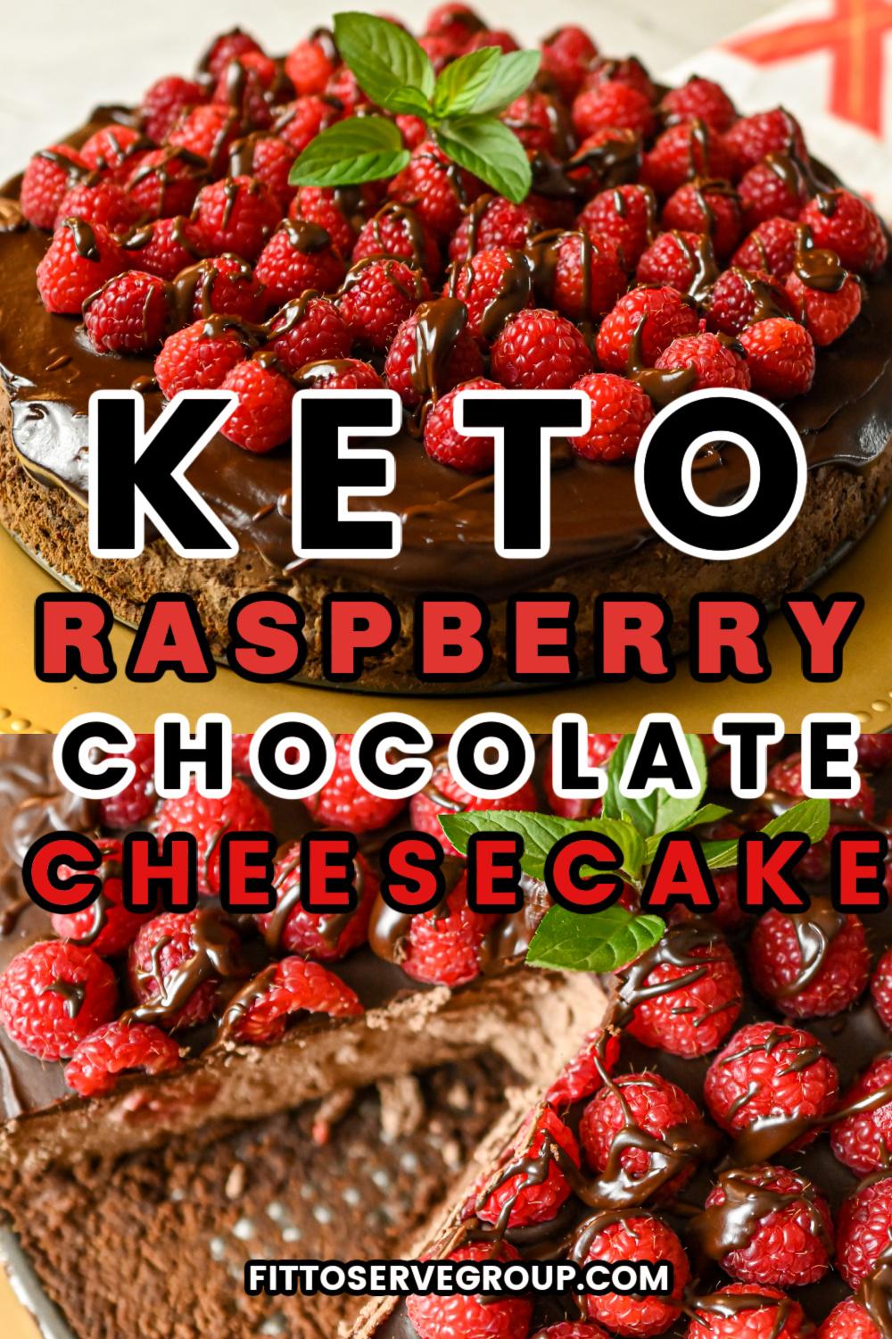 Keto Raspberry Chocolate Cheesecake · Fittoserve Group