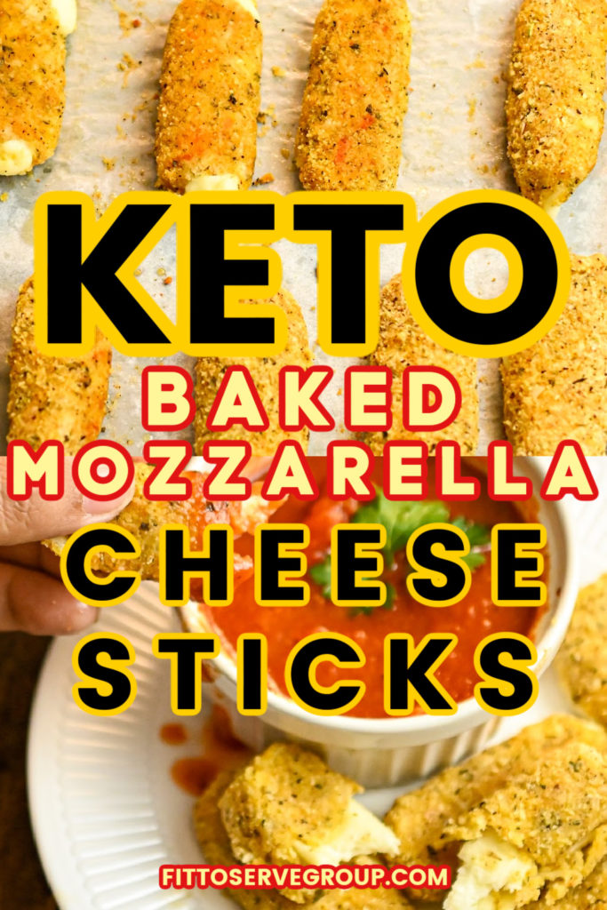 Keto Mozzarella Baked Cheese Sticks