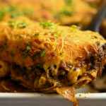 keto beef enchiladas close up