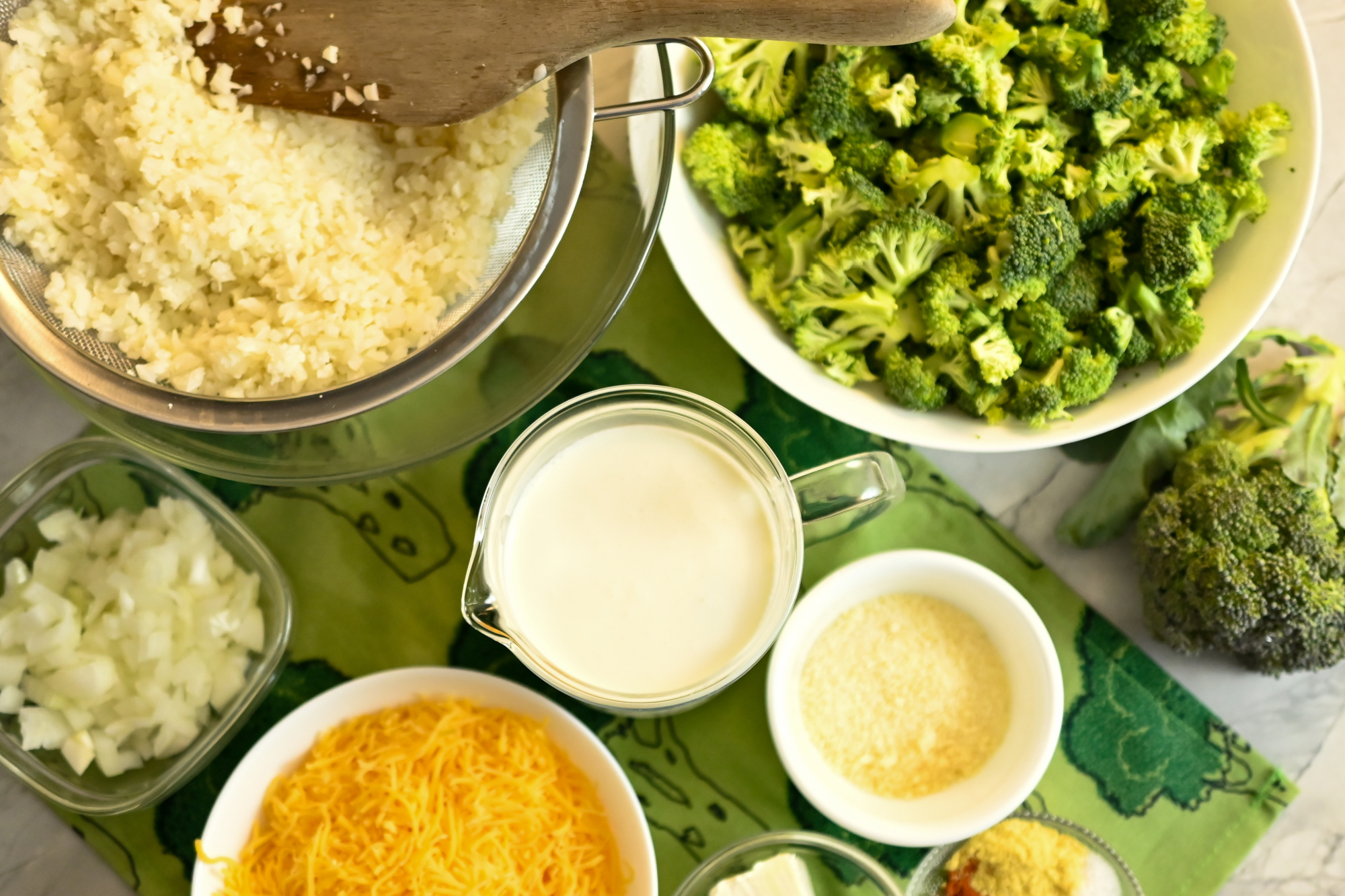 Keto Broccoli Cauliflower Rice Casserole · Fittoserve Group