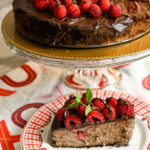 keto-friendly chocolate raspberry cheesecake Valentines's Day display