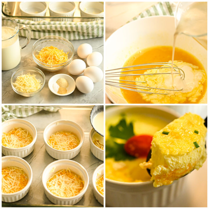 keto savory breakfast custard process pictures