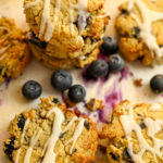 Keto blueberry cookies with lemon icing