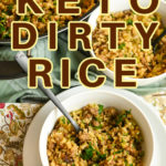 keto dirty rice made with cauliflower served