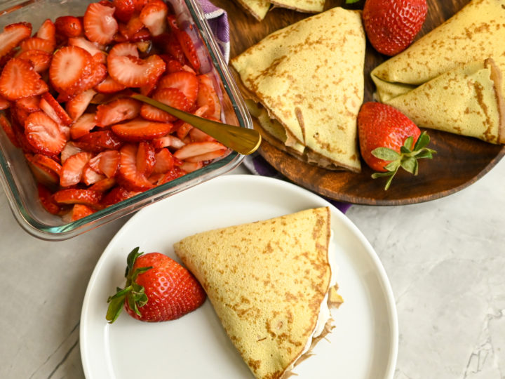 strawberry cream cheese Crepini crepes