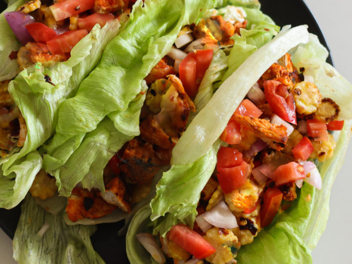 Keto Mexican chicken lettuce wraps