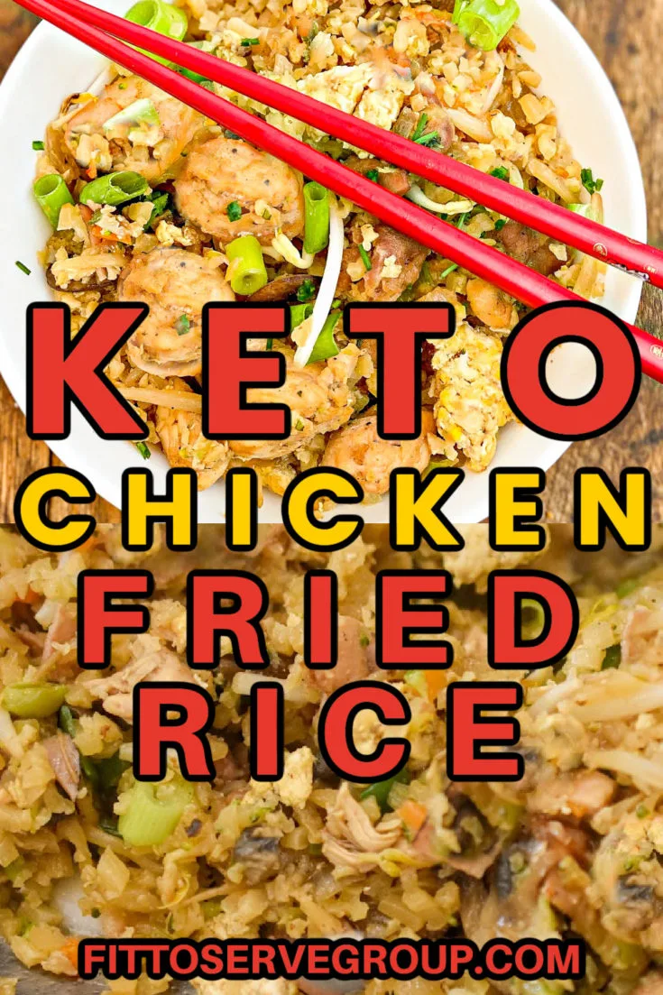 Keto Chicken Fried Rice, made with premade cauliflower rice