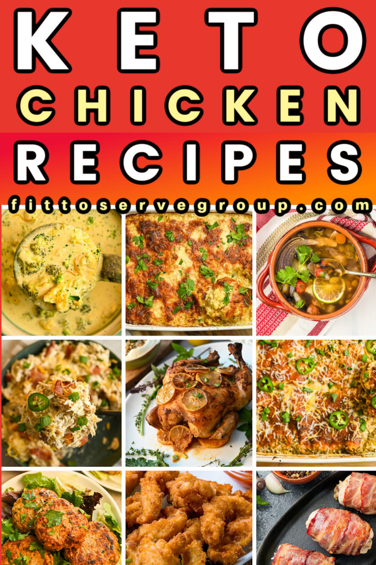 Keto chicken recipes Pinterest pin